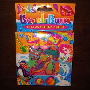 Vintage Lisa Frank Beach Bums Eraser Set